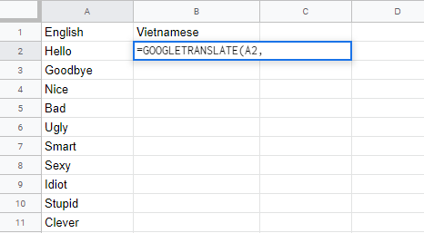 Mẹo cực chất để Google Translate dịch trực tiếp ngay trong Google Sheets ảnh 1