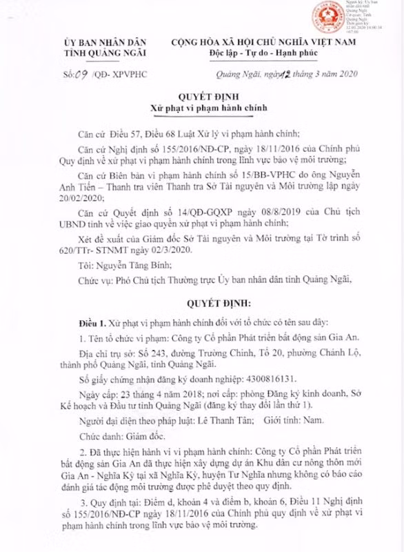 San lấp trái phép ruộng lúa của dân, doanh nghiệp bị phạt 300 triệu đồng ảnh 1