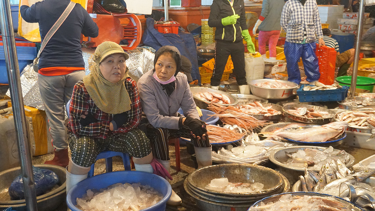 Trắng đêm mưu sinh giữa giá rét ở cảng cá lớn nhất miền Trung ảnh 6