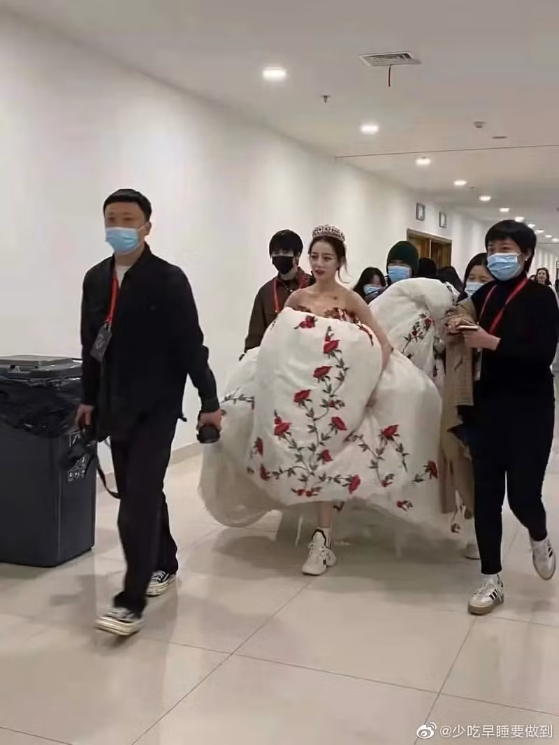 Địch Lệ Nhiệt Ba xinh đẹp như “công chúa hoa hồng” trên siêu thảm đỏ Tinh Quang Đại Thưởng ảnh 7