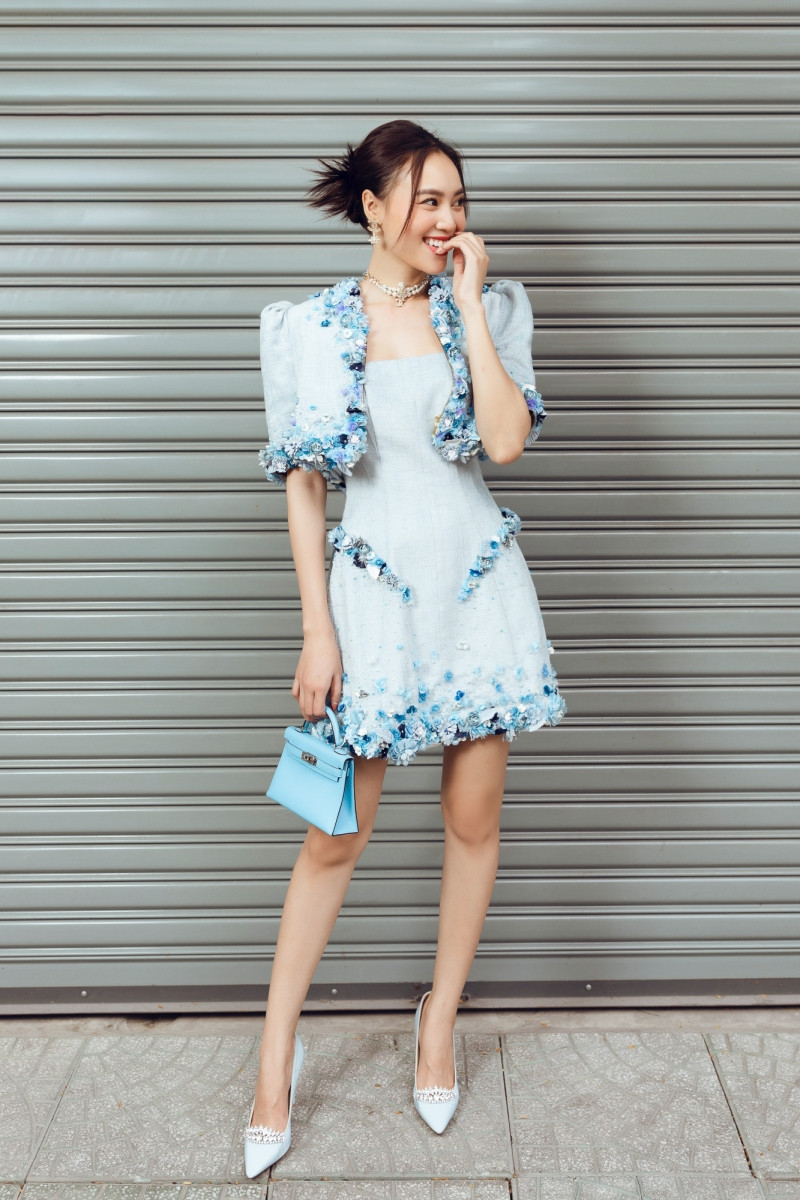 Ninh Dương Lan Ngọc đẹp sang chảnh khi dạo phố với các thiết kế rất hợp thời tiết Sài Gòn ảnh 6