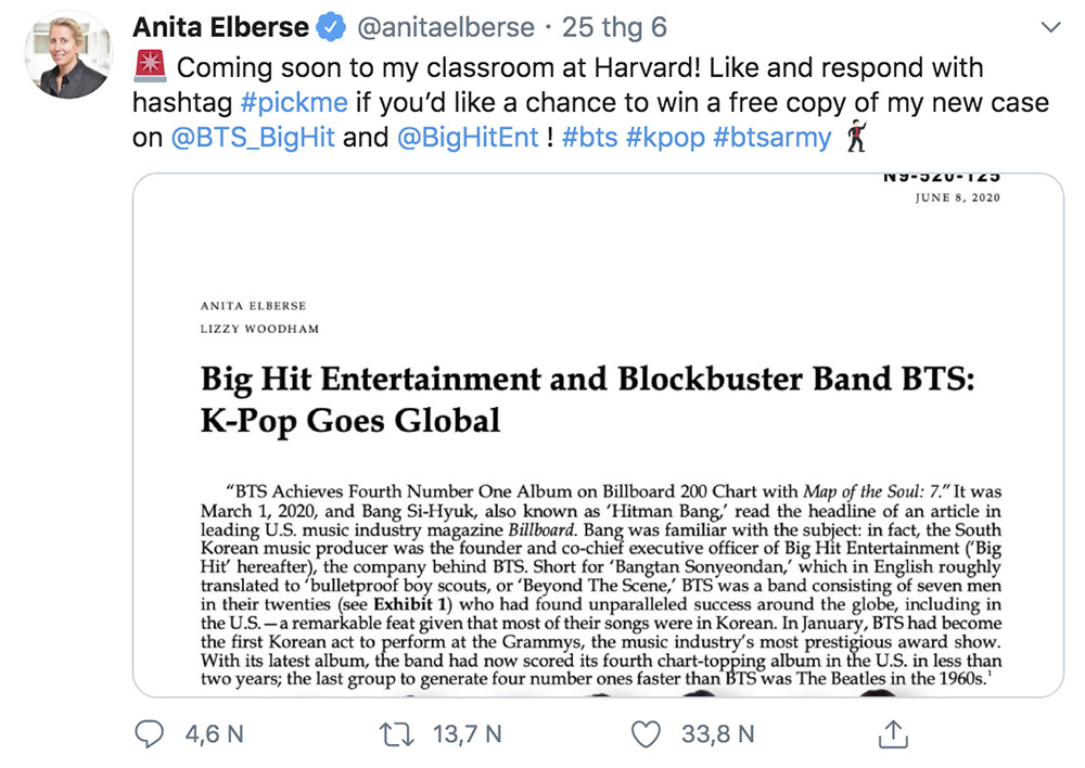 Sốc: Thành công của BTS được đưa vào chương trình giảng dạy tại Harvard từ khoá học tới ảnh 2