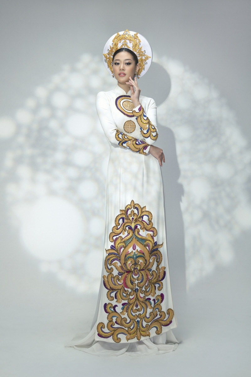 Hoa hậu Khánh Vân đẹp như công chúa bước ra từ truyện cổ tích trong bộ ảnh áo dài ảnh 8