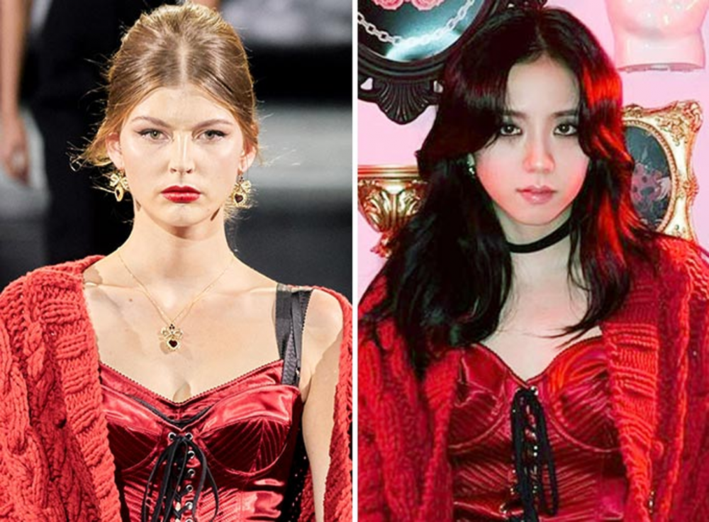 Mặc set đồ đỏ của D&G trị giá gần 175 triệu, Jisoo (BLACKPINK) quyến rũ hơn cả mẫu xịn của hãng ảnh 5