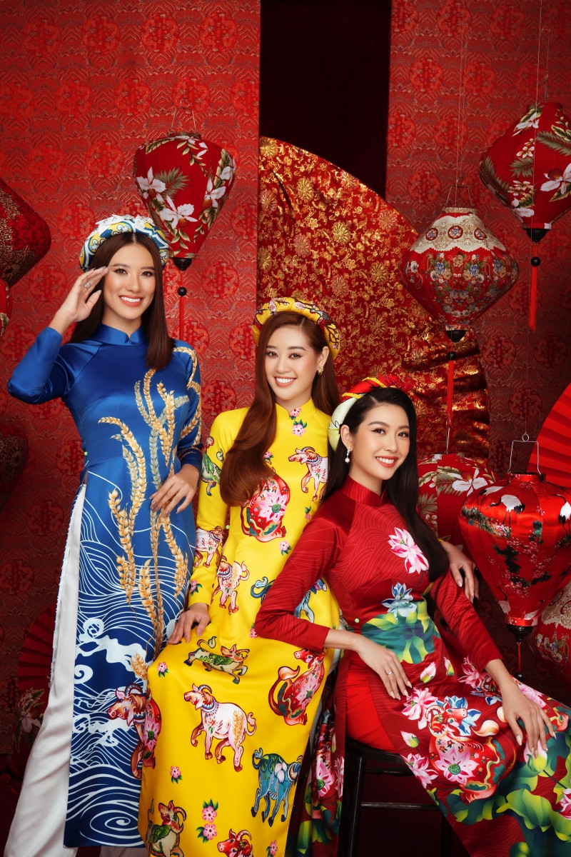 Ngắm dàn người đẹp Hoa hậu Hoàn vũ khoe sắc rạng ngời trong bộ ảnh Tết Tân Sửu ảnh 7