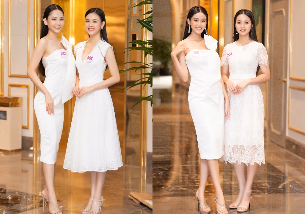 Top 60 Hoa Hậu Việt Nam 2020 diện váy trắng rạng rỡ, sẵn sàng cho vòng Bán kết tối nay ảnh 2