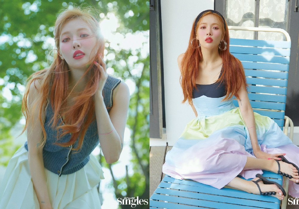 “Nữ hoàng gợi cảm” HyunA khoe nhan sắc tươi tắn đầy sức sống trên tạp chí Singles Hàn ảnh 2