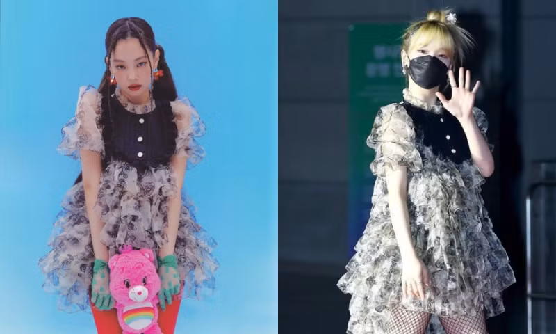 Seunghee OH MY GIRL biến bộ váy từng được Jennie BLACKPINK mặc thành "thảm họa thời trang" ảnh 5