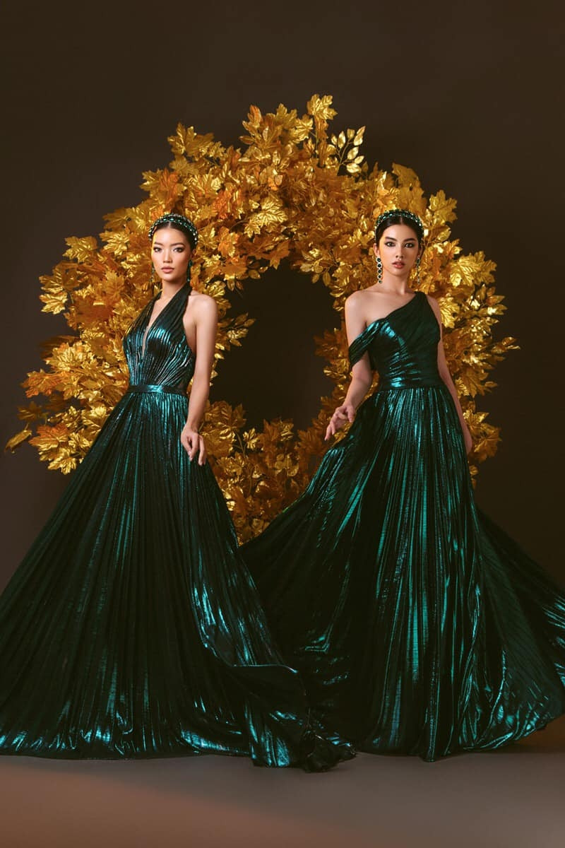 Cẩm Đan đẹp sắc sảo, khoe chân dài miên man trong trang phục dạ hội xanh ngọc lục bảo ảnh 6