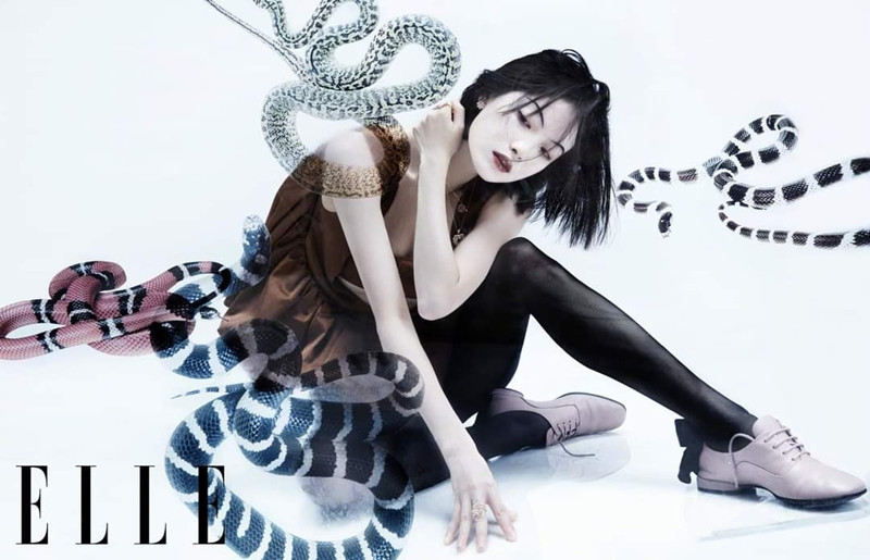 Nghê Ni khiến netizen Trung tranh cãi kịch liệt vì mặt trắng bệch trên bìa ELLE Trung ảnh 3