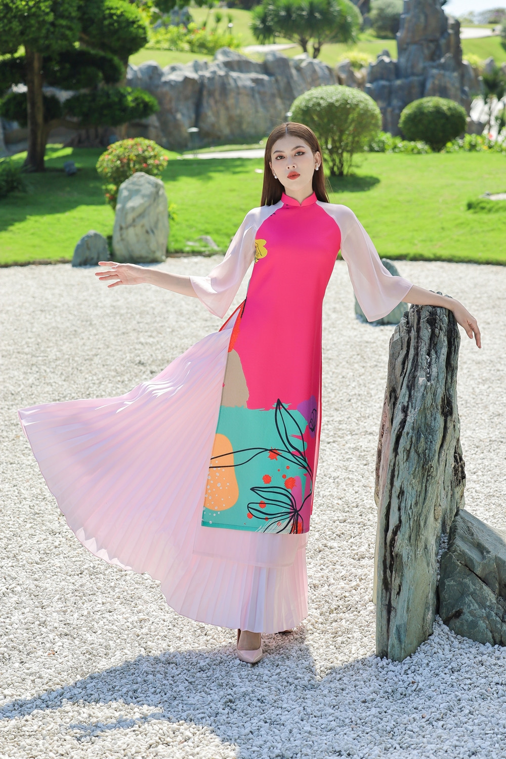 Á hậu Phương Anh, Ngọc Thảo khoe sắc vóc rạng rỡ trong BST áo dài đón Tết Tân Sửu ảnh 10