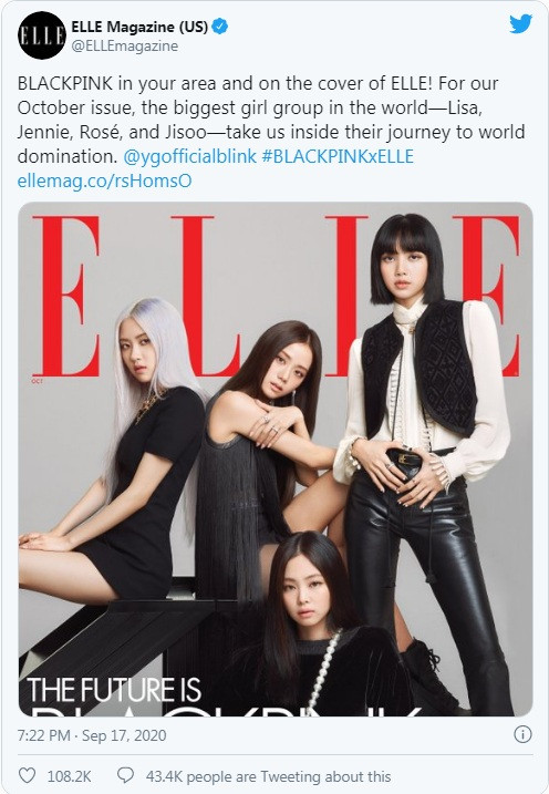 Lên bìa ELLE Mỹ tháng 10, bốn cô gái vàng K-Pop khẳng định “Tương lai chính là BLACKPINK” ảnh 1