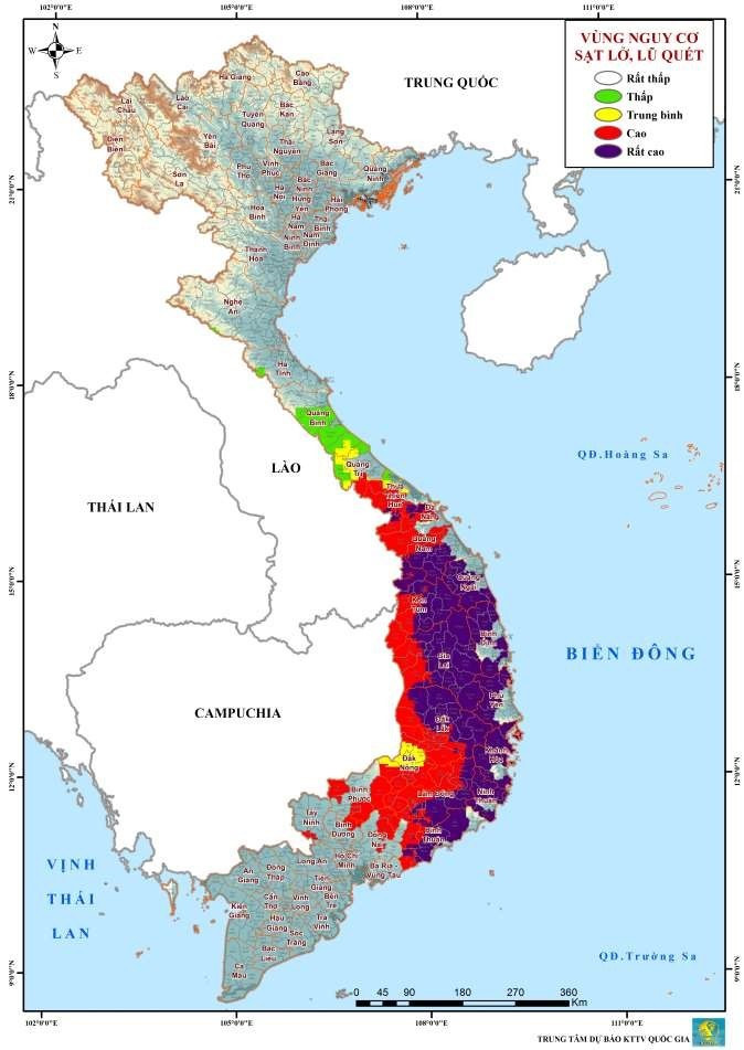 Vùng nào có nguy cơ xảy ra sạt lở đất do bão số 9? ảnh 1