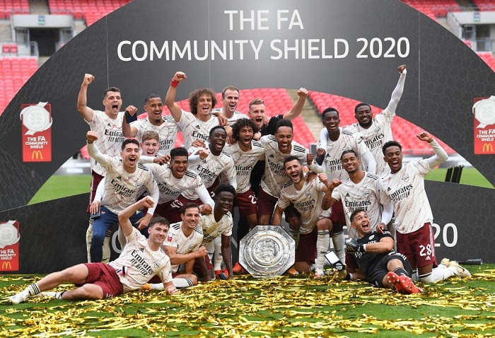 Hạ Liverpool, Arsenal 'mở tiệc' ăn mừng tại Wembley ảnh 9