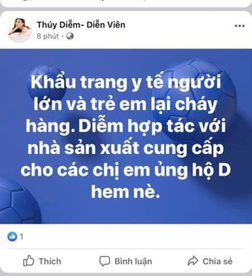 Thúy Diễm phản ứng gay gắt khi bị mạo danh bán khẩu trang đắt 'cắt cổ' ảnh 1