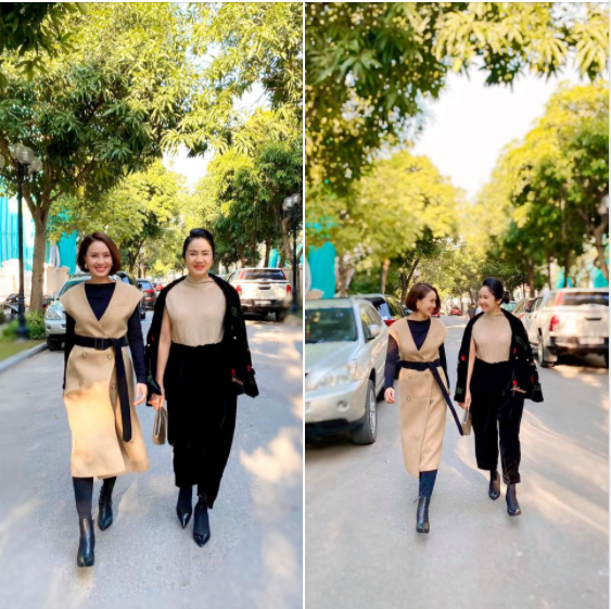 Hồng Diễm sành điệu trẻ trung bên diễn viên Nguyệt Hà ảnh 1