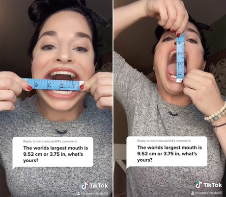 Choáng trước khuôn miệng rộng 9cm của cô gái Mỹ, kiếm trăm triệu từ clip 'khoe miệng' ảnh 2