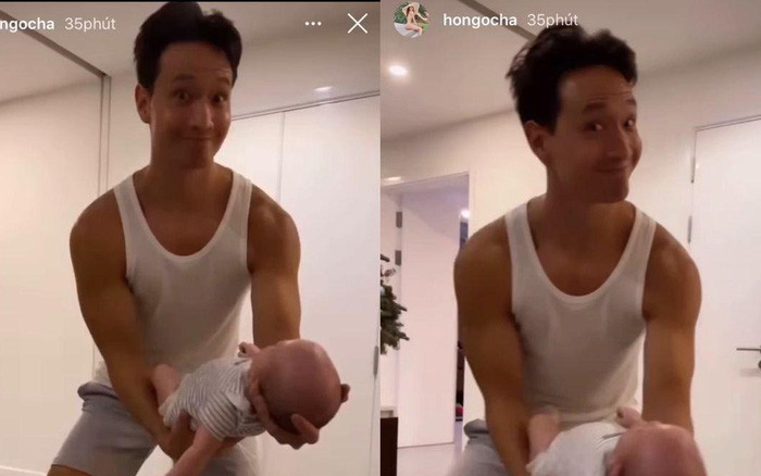 'Cười bể bụng' với cách ông xã Hồ Ngọc Hà ru con ngủ 'độc nhất vô nhị' ảnh 1