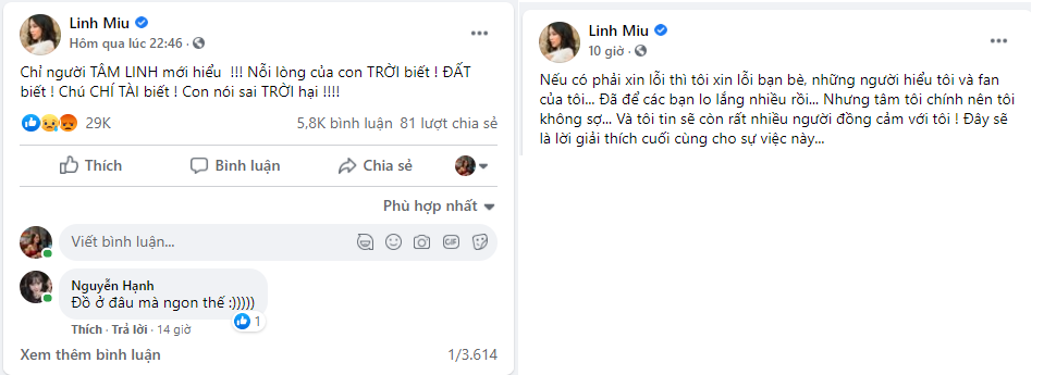 Dân mạng tranh cãi vì phát ngôn của Linh Miu: 'Con chúc mừng chú Chí Tài về với trời' ảnh 2