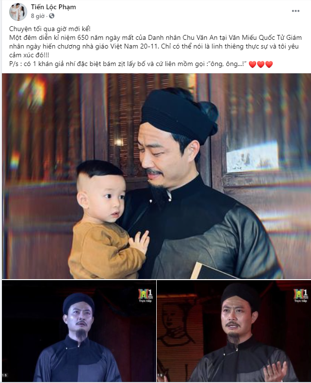 Tiến Lộc xúc động hóa thân Chu Văn An trên sân khấu kỉ niệm 650 năm ngày mất của ông ảnh 1