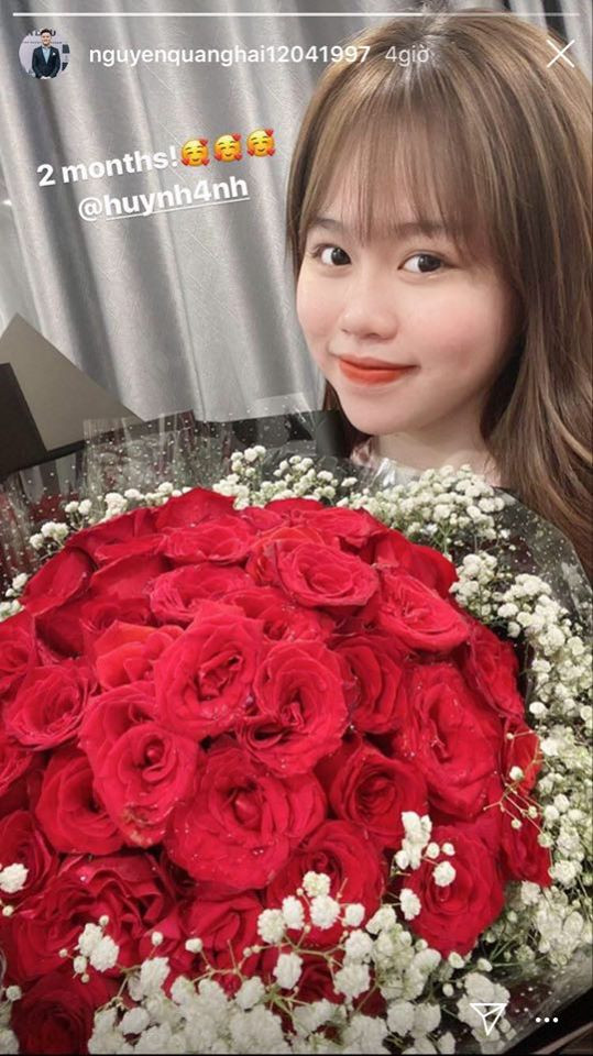 Hậu bị hack Facebook, Quang Hải tặng hoa và đồ hiệu cho Huỳnh Anh ảnh 1