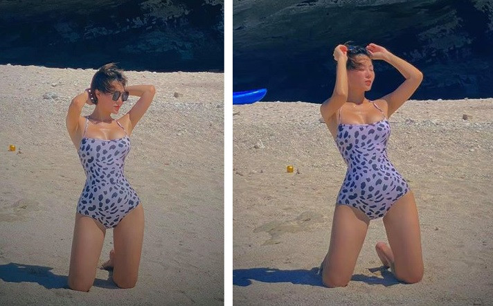 ‘Nhuộm da’ với đồ bơi, Thanh Hương được khen nóng bỏng như mỹ nhân Hollywood ảnh 8