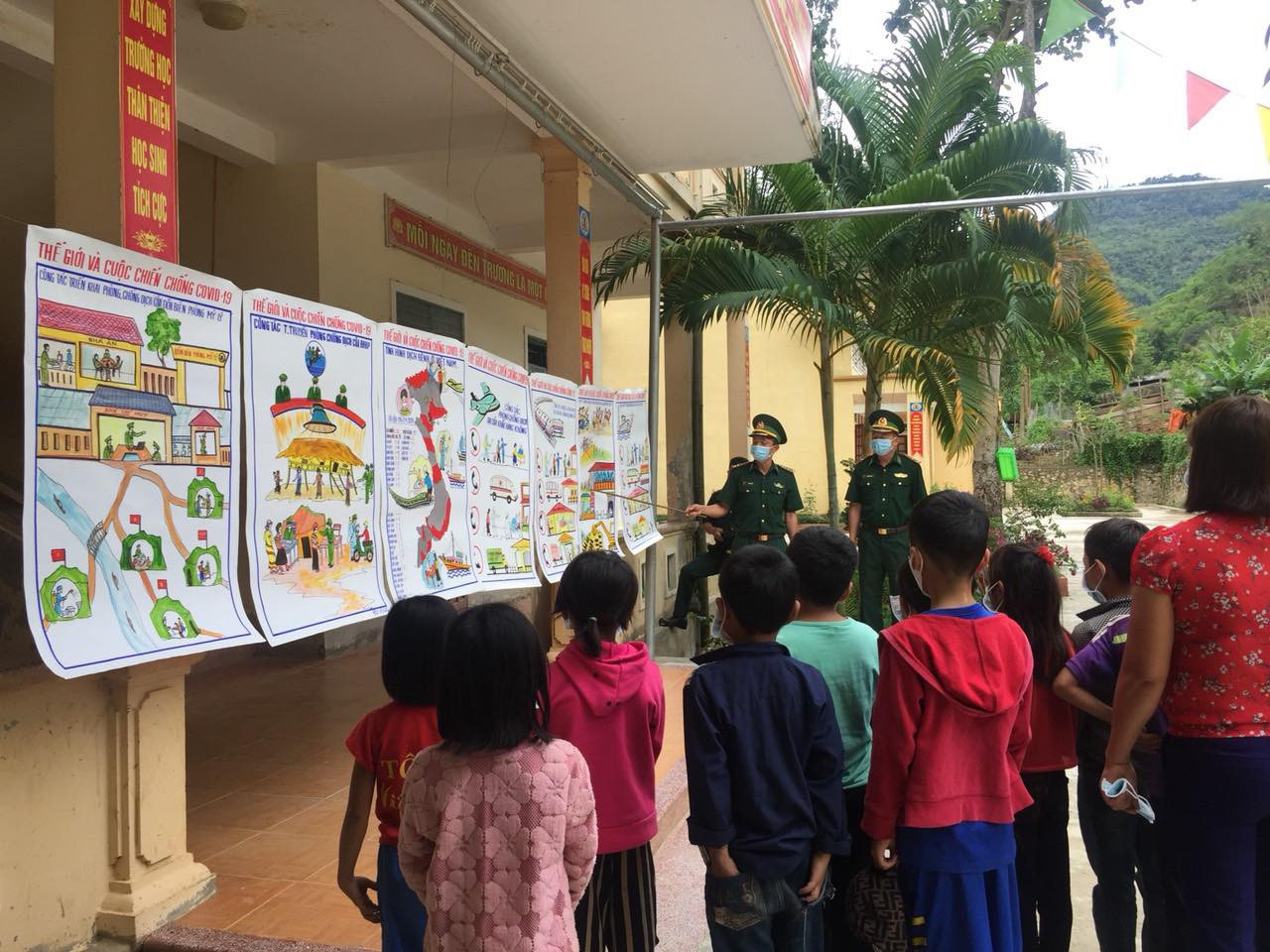 Ấn tượng những bức tranh chống COVID-19 của chiến sỹ Bộ đội Biên phòng ảnh 5