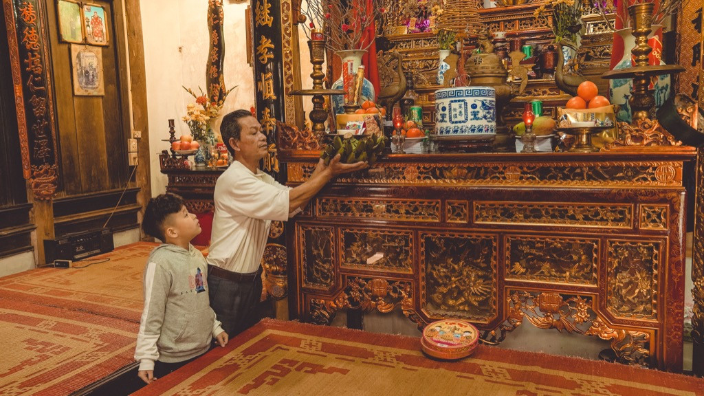 Ấm lòng trước mâm cơm ngày Tết cổ truyền miền Bắc của “Lão nông triệu view“ ảnh 5