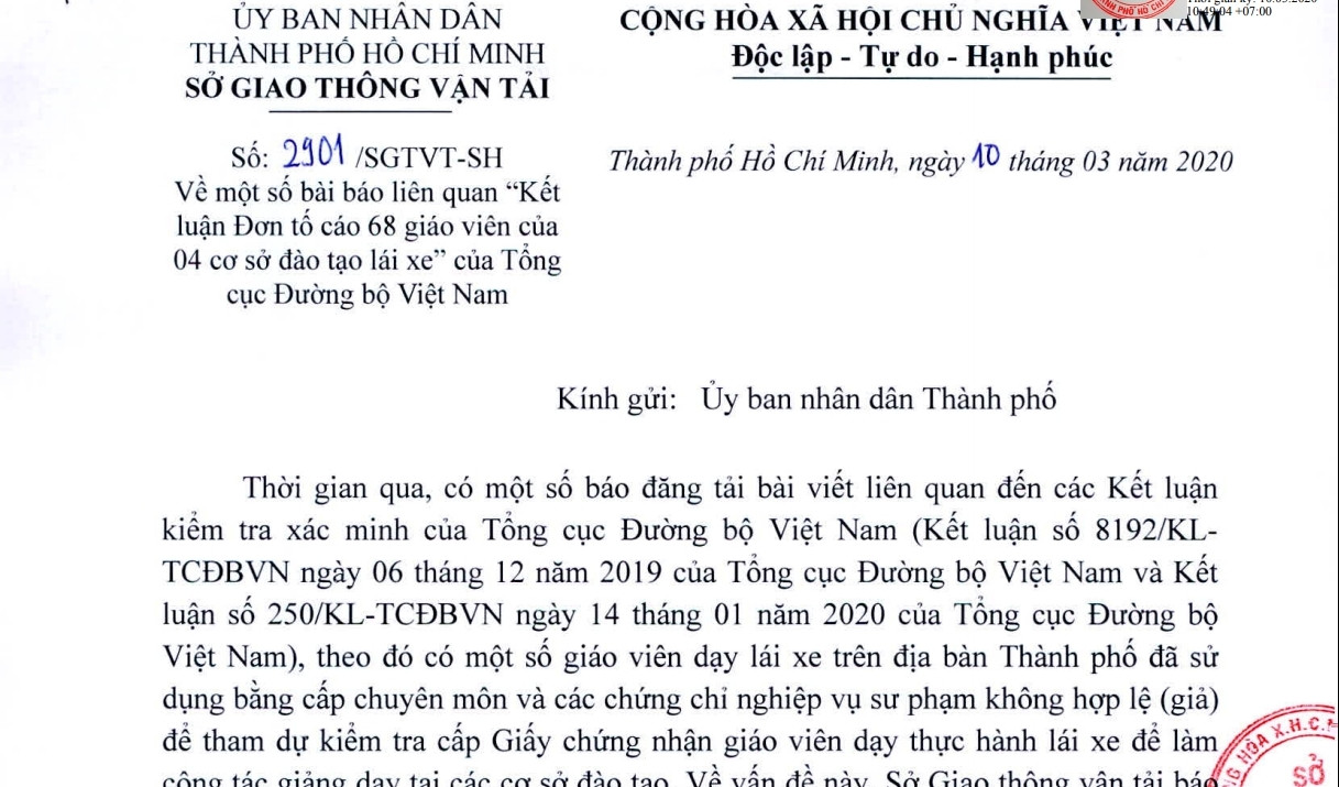 83 giáo viên dạy lái xe 'xài' bằng giả: Sở GTVT TPHCM nói gì? ảnh 1