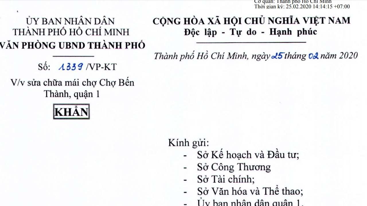 TPHCM đang xem xét sửa chợ Bến Thành ảnh 1
