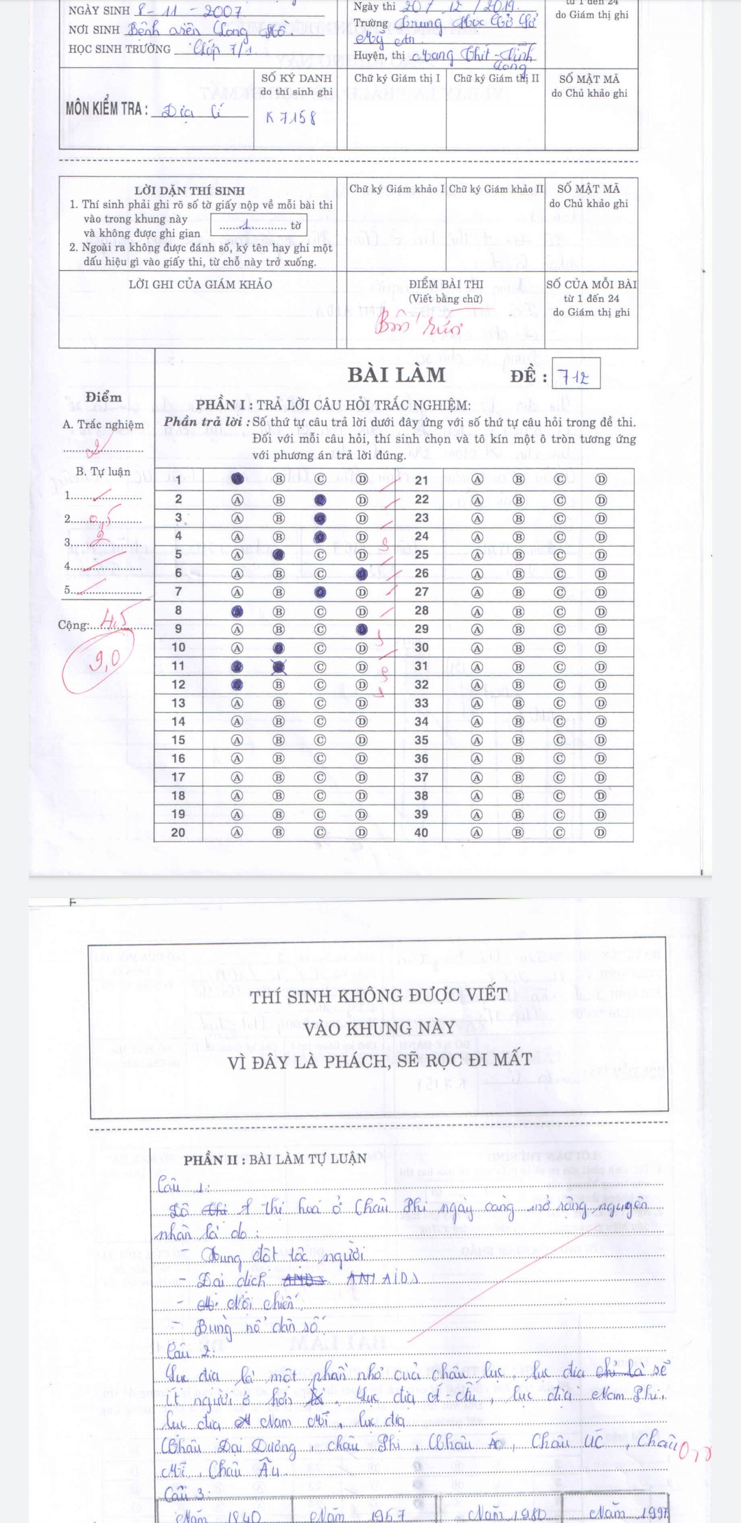 Hàng trăm bài kiểm tra được nâng điểm ở Vĩnh Long: Lại do lỗi nghiệp vụ? ảnh 3