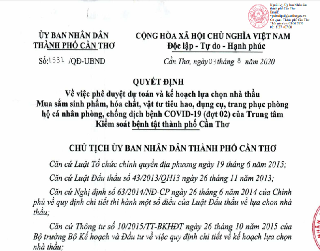 Gần 3,9 tỉ đồng được chi mua sinh phẩm, vật tư phòng chống dịch COVID-19 ảnh 1