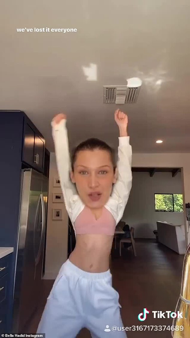 Ở nhà cách ly vì Covid-19, Bella Hadid quay TikTok khiến fan cười nghiêng ngả ảnh 2