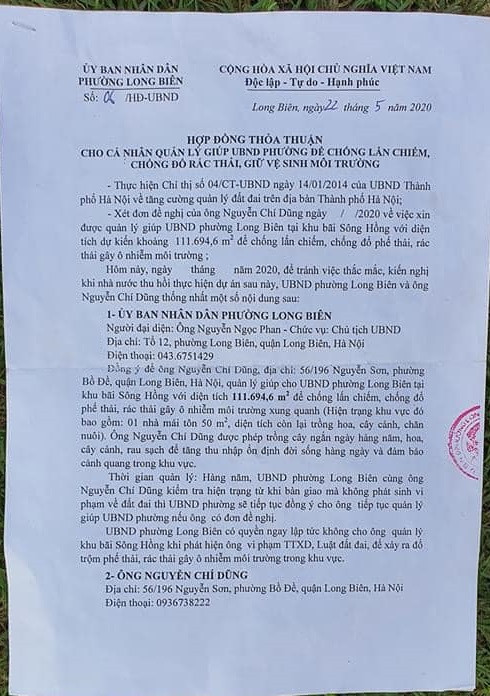 Yêu cầu kiểm tra việc thu phí người dân xuống bãi cỏ ven sông Hồng ảnh 2