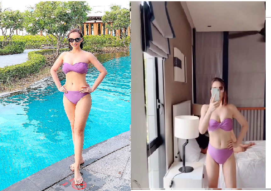 Lã Thanh Huyền diện bikini siêu nóng bỏng 'đốt mắt' fans ảnh 1