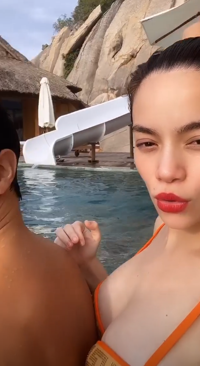 Mẹ bầu Hồ Ngọc Hà chia sẻ khoảnh khắc bikini gợi cảm bên người tình Kim Lý ảnh 1