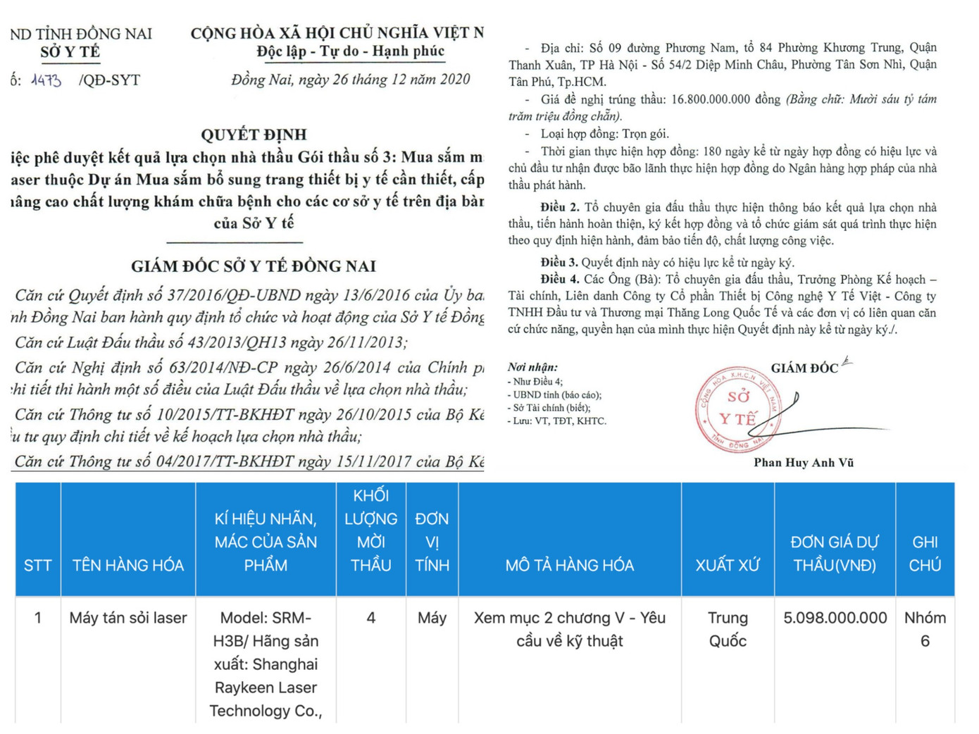 Có hay không việc 'thổi giá' thiết bị y tế ở Đồng Nai? ảnh 2