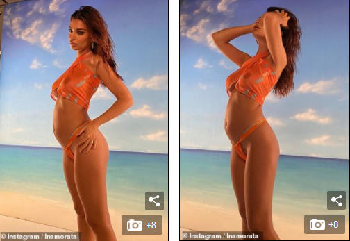 Mỹ nhân nóng bỏng Emily Ratajkowski mang bầu vẫn diện bikini 'rực lửa' ảnh 4