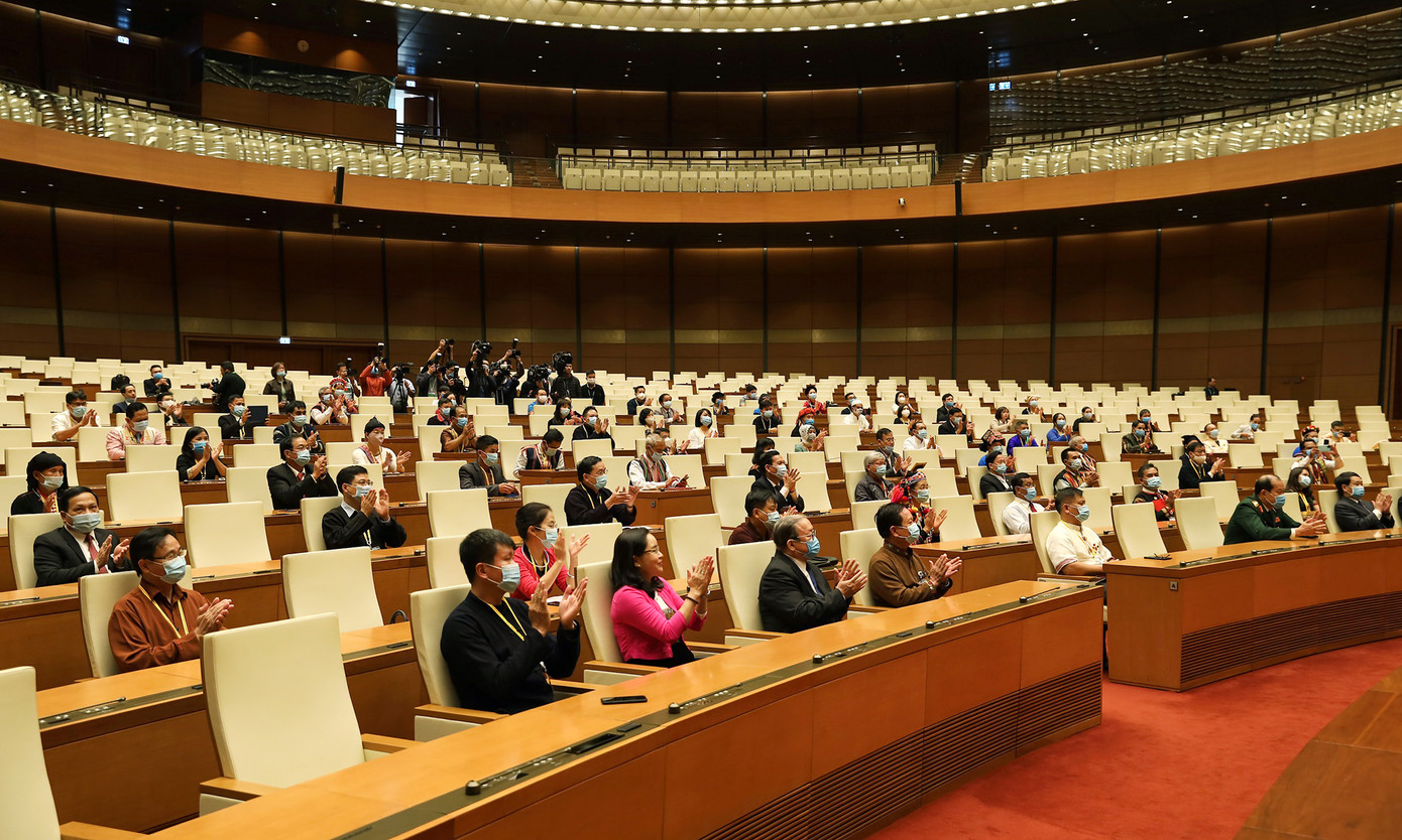 Chủ tịch Quốc hội gặp mặt đoàn đại biểu Đại hội toàn quốc các dân tộc thiểu số Việt Nam ảnh 1