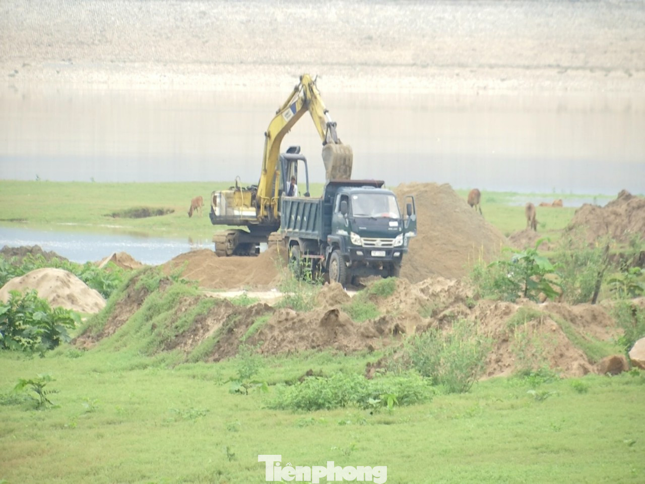 'Cát tặc' băm nát hồ thuỷ lợi, Chủ tịch huyện báo cáo không biết! ảnh 4