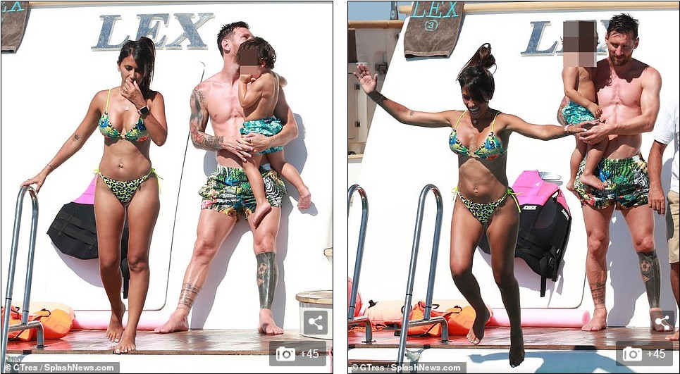 Messi ôm ấp bà xã nóng bỏng trên du thuyền, cùng gia đình Suarez đi nghỉ mát ảnh 9