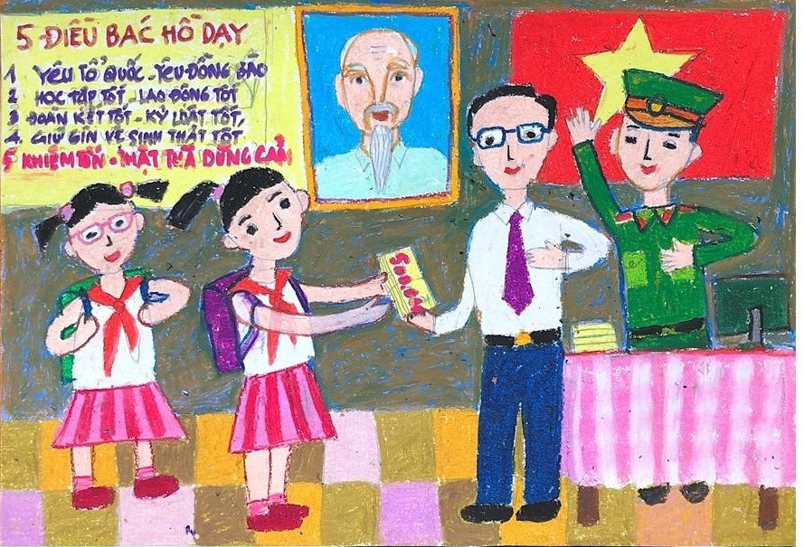 20 tác phẩm xuất sắc đợt 2 cuộc thi ‘Bác Hồ với thiếu nhi - Thiếu nhi với Bác Hồ’ ảnh 5