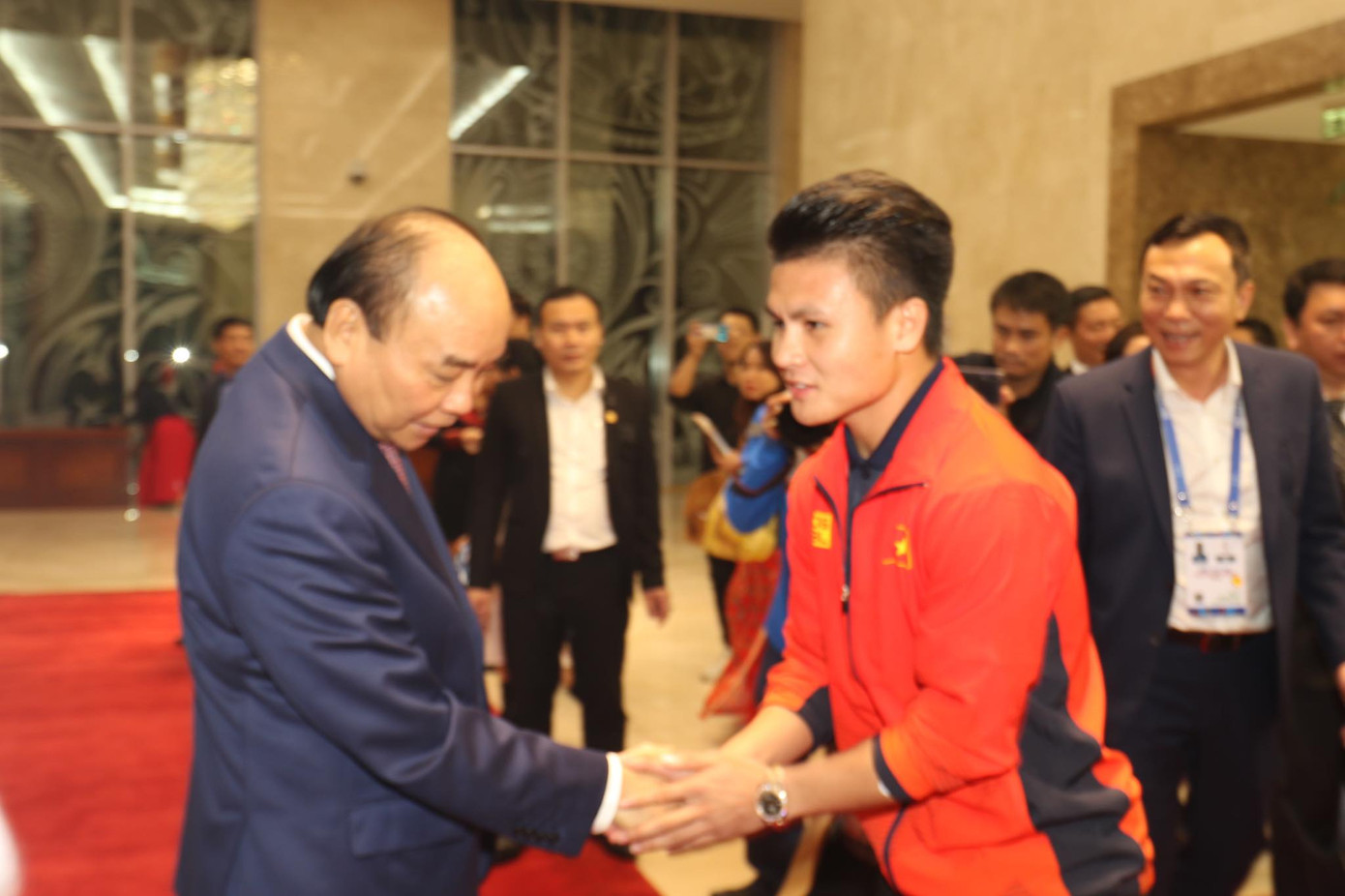 Hai đội tuyển bóng đá dự lễ mừng công của Thủ tướng ảnh 3