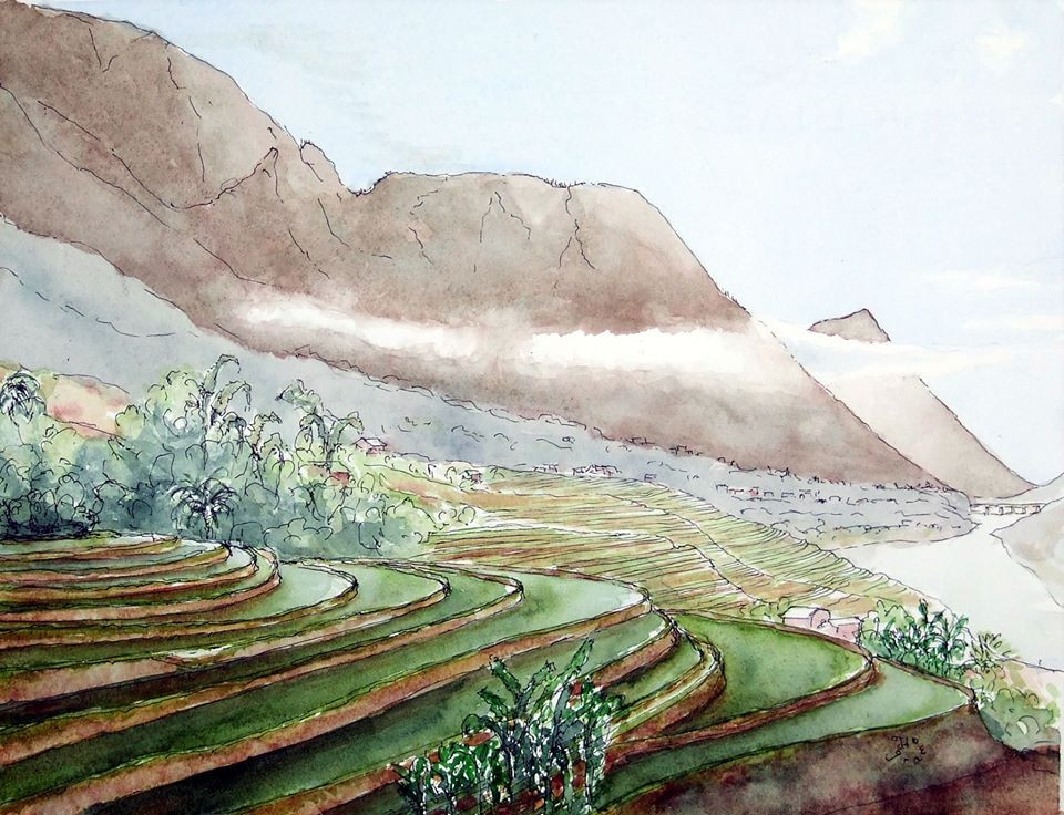 Du khách Pháp vẽ cảnh đẹp Việt Nam, gửi cho bạn bè về đất nước chống COVID-19 hiệu quả ảnh 1