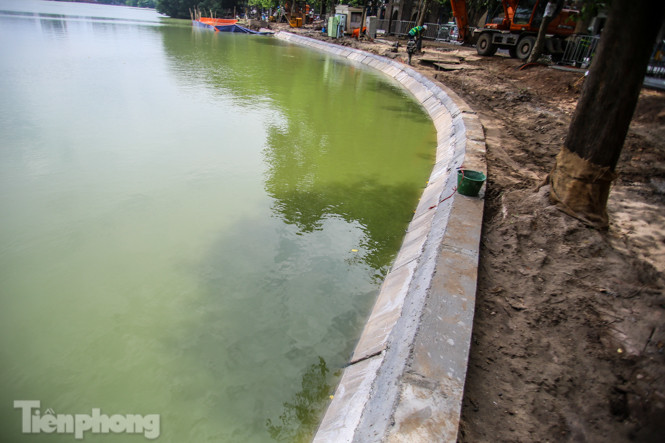 Cận cảnh 3 mũi thi công ngày đêm chỉnh trang, kè hồ Hoàn Kiếm ảnh 18
