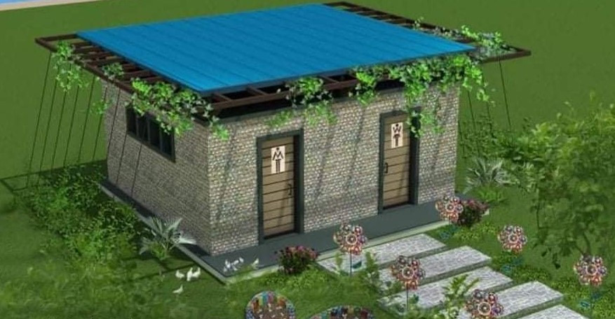 Đong cát vào chai dựng nhà vệ sinh ảnh 5