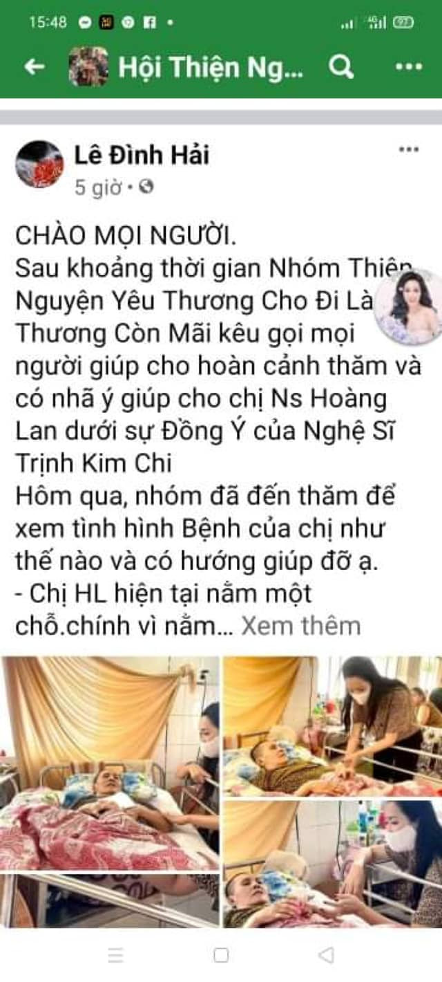 Trịnh Kim Chi tố có kẻ muốn chiếm đoạt tiền ủng hộ nghệ sỹ Hoàng Lan ảnh 1