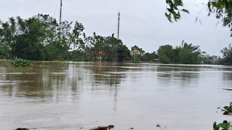 Lũ bất ngờ trở lại, người Huế đặt vó bắt cá giữa con phố ‘hóa’ thành sông ảnh 9