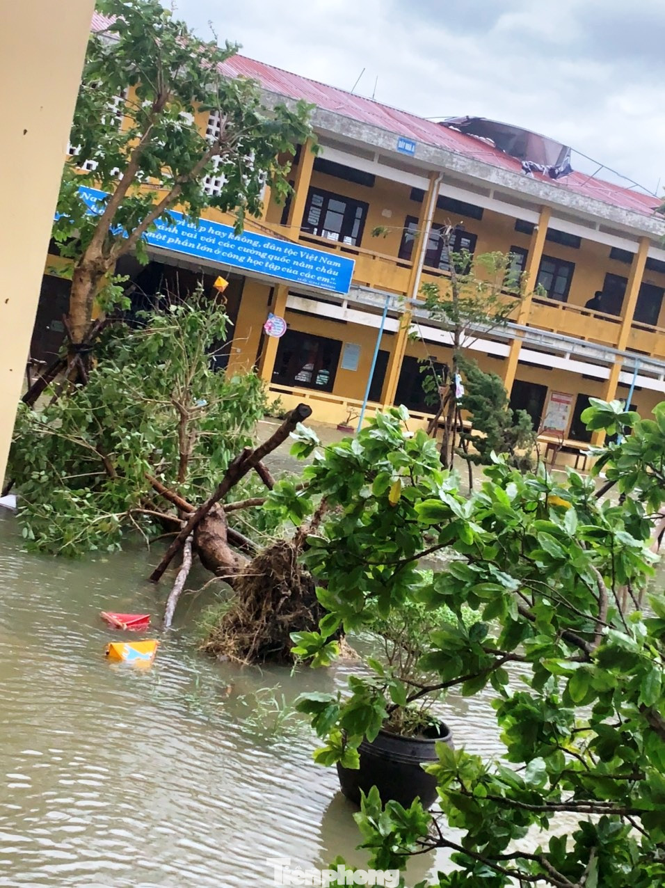 Xót xa nhìn trường học tại TT-Huế bị 'cuồng phong' số 13 thổi bay nóc ảnh 12