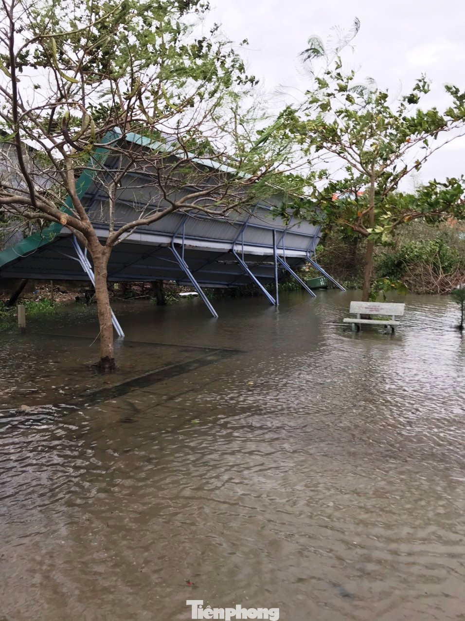 Xót xa nhìn trường học tại TT-Huế bị 'cuồng phong' số 13 thổi bay nóc ảnh 5